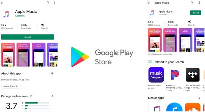 Download Apple Music from Google Play Store