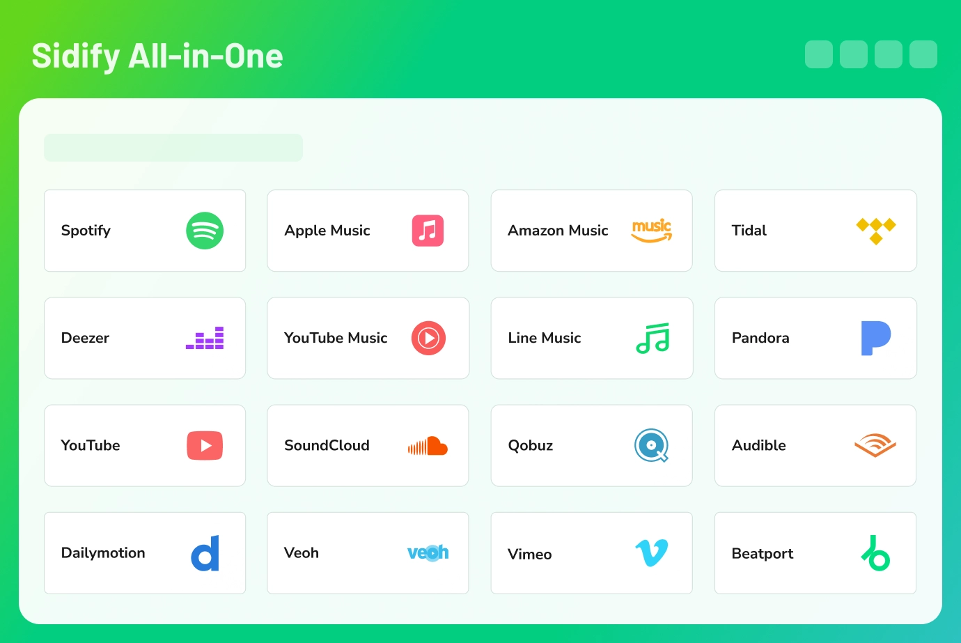 Convert and download music from all major streaming platforms