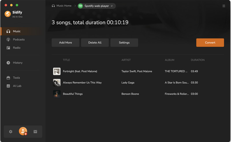 muziek toevoegen om op Mac te converteren