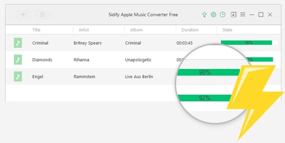 Converti Apple Music ad alta velocità