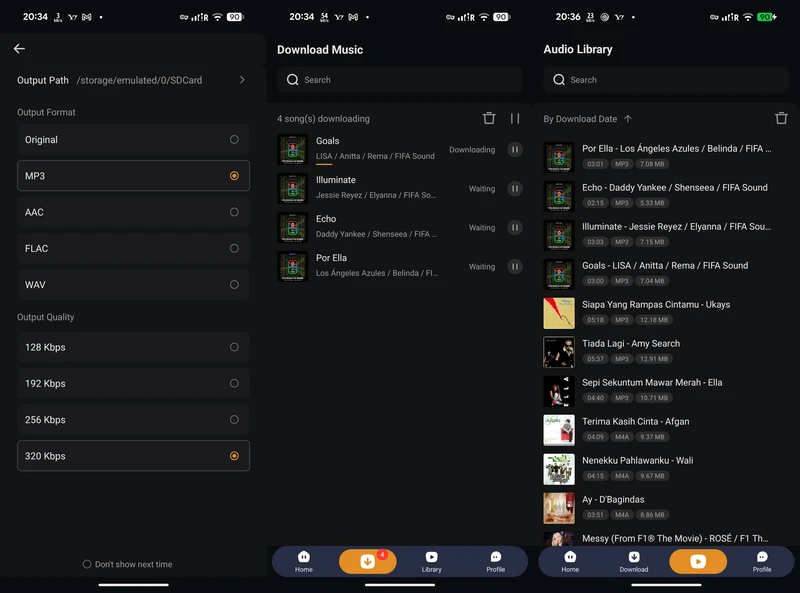 download world cup music playlists to mp3 on android