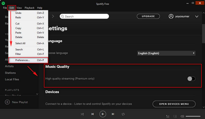 enable Allow Spotify to be opened from the web