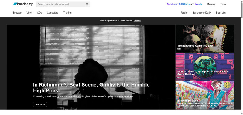 bandcamp flac music download site