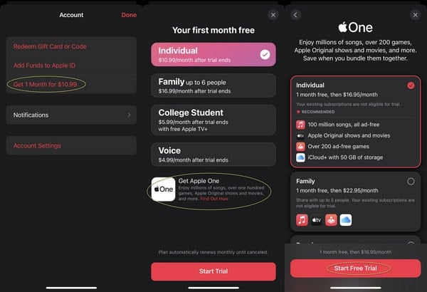 get apple music free 1 month with apple one