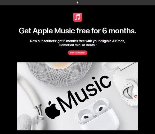 get 6 months of apple music free trial 