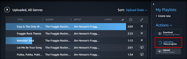 Start uploading music to Amazon