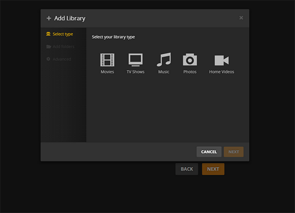 Add music library to Plex