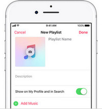 Create a new playlist for Apple Music