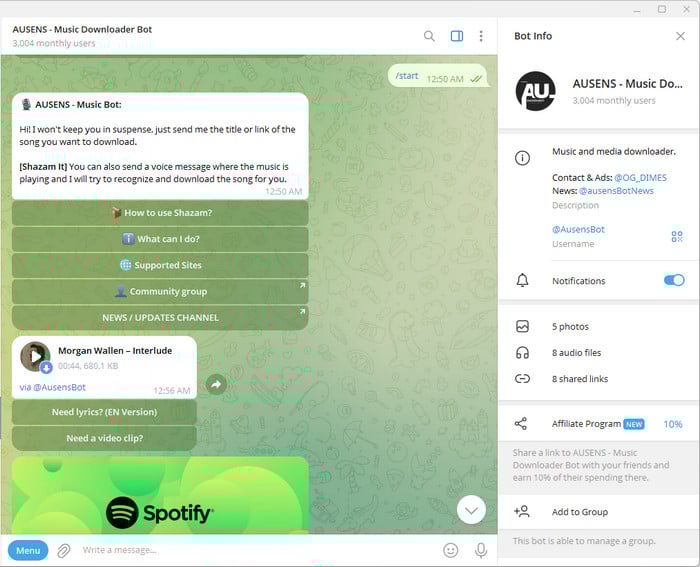 telegram spotify bot for downloading
