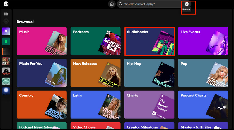 browse all audiobooks