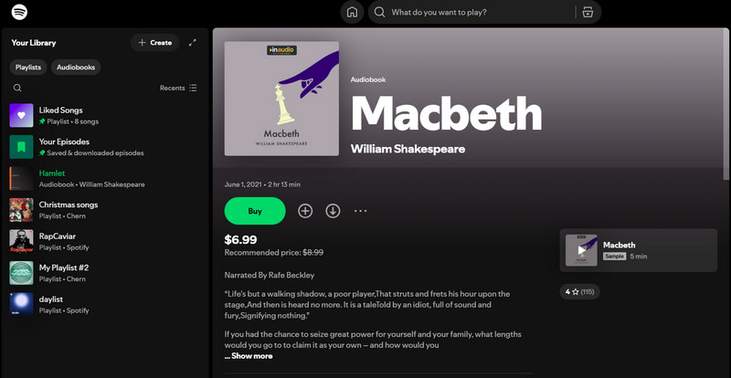 buy audiobooks on spotify
