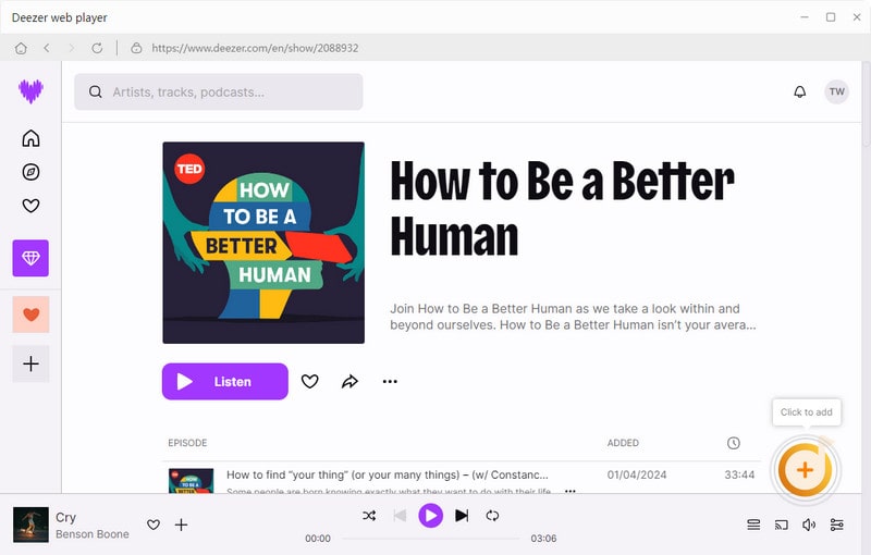 add podcasts to convert 
