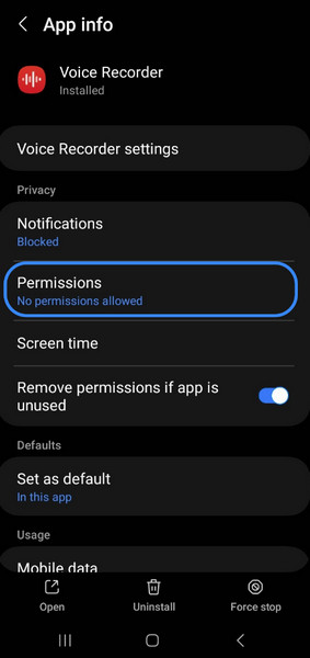 give permission on android