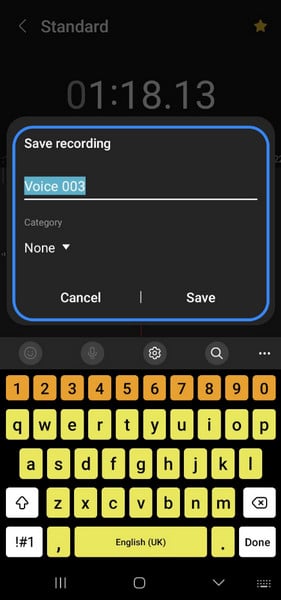 save recording on android