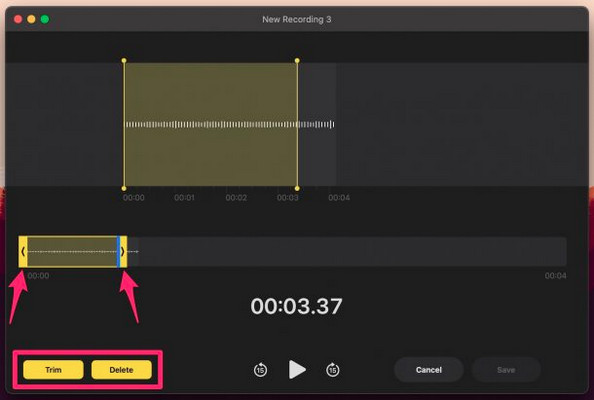 trim or delete recording on mac 