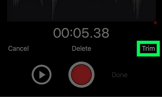 trim recording on iphone