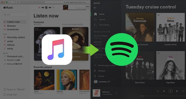 transfer playlists from apple music to spotify