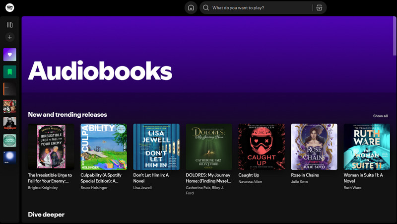 find audiobooKs on spotify