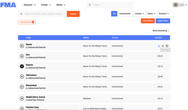 free download mp3 music from FMA