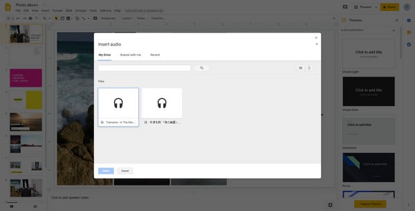 carica la musica di Spotify su Google Slide