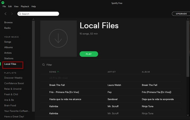 Find local files