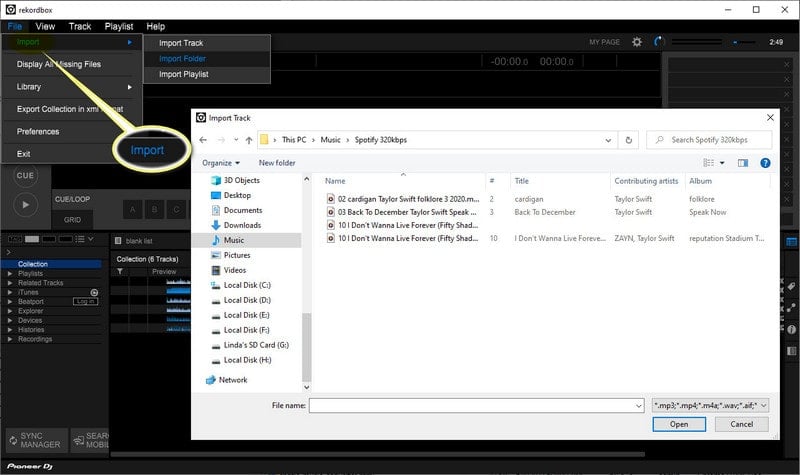import spotify music to rekordbox on pc