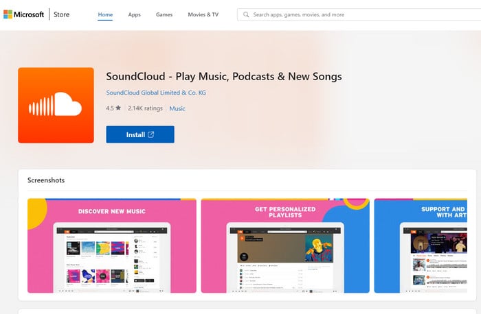 install soundcloud windows app