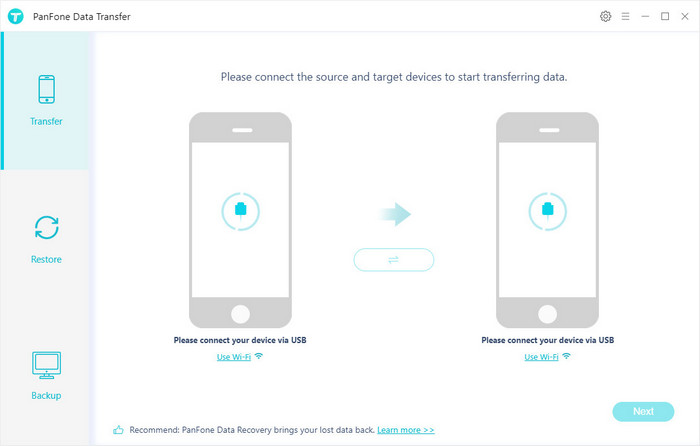 panfone data transfer