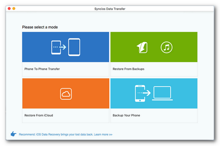 Syncios Data Transfer for Mac