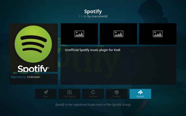 Scarica Spotify su Kodi