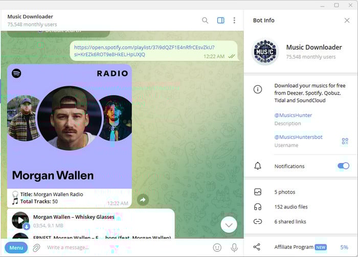 telegram music downloader bot for spotify