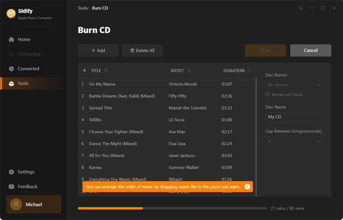 burn apple music to cd and play on tesla