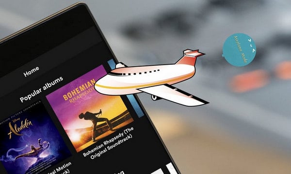 riprodurre musica Spotify in aereo