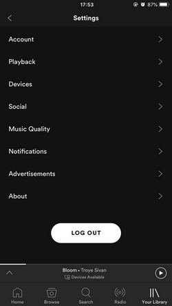 Modalità offline di Spotify