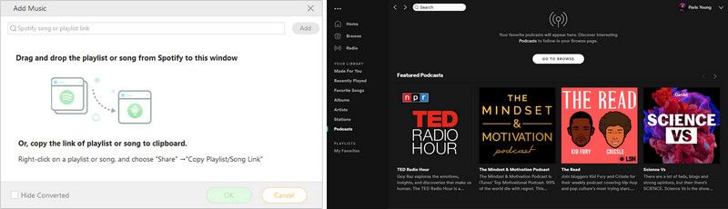 Add Podcast from Spotify