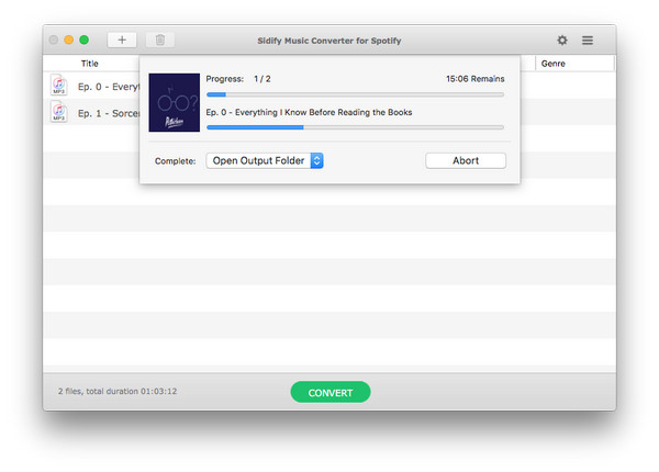 Downloading and converting Spotify podcasts