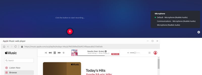 record playing apple music in mp3