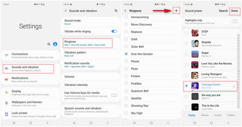 change ringtone on samsung galaxy note 10