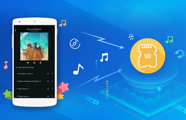 save amazon music to sd card