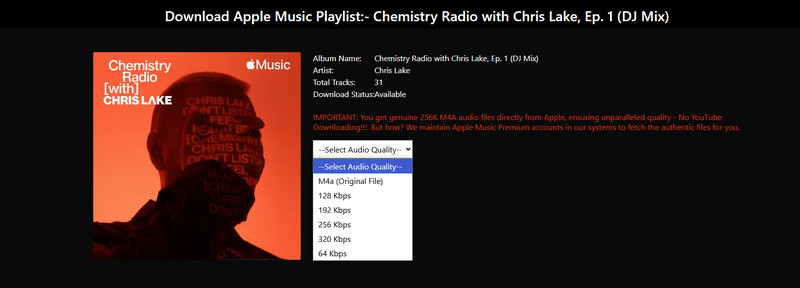 select audio quality