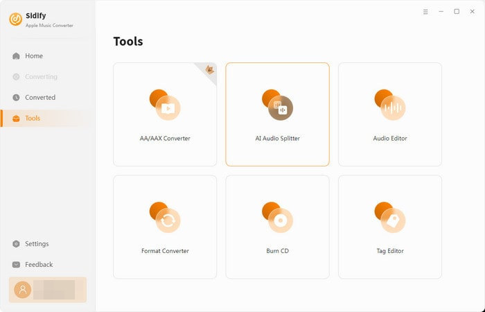 enter sidify ai audio splitter