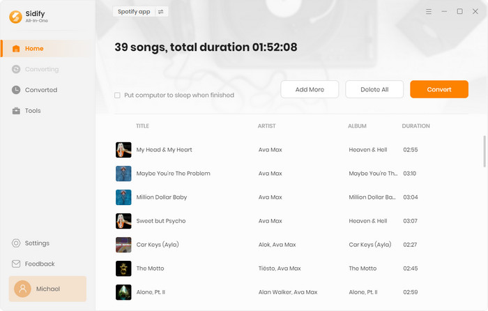 spotify music to convert