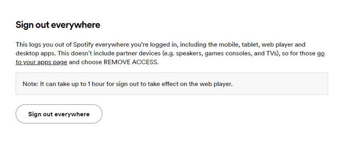 spotify sign out everywhere