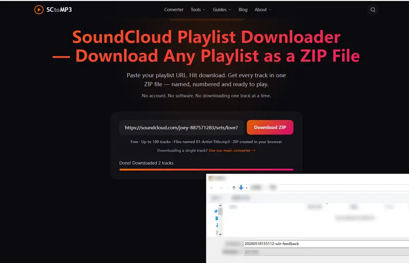 Step 3: Download SoundCloud Playlist to MP3