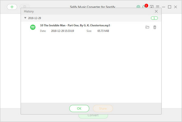 Check conversion history