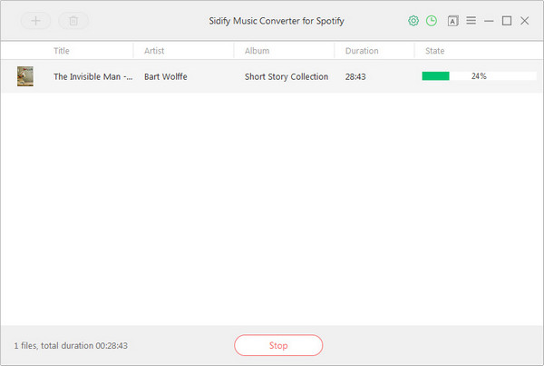 Start converting Spotify audiobooks