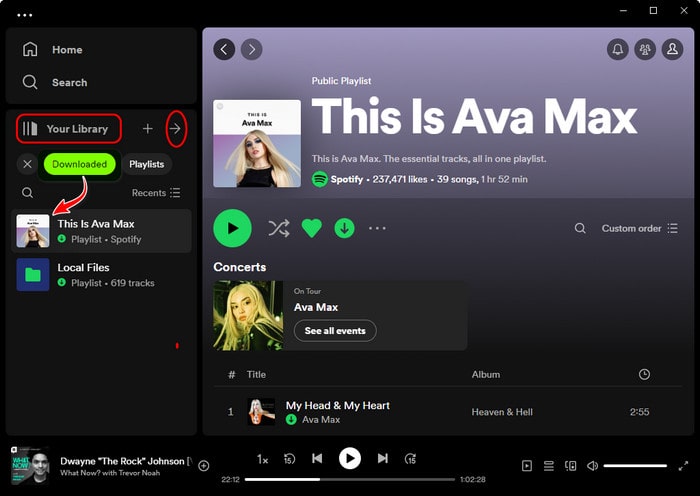 play spotify downloaded songs offline on windows