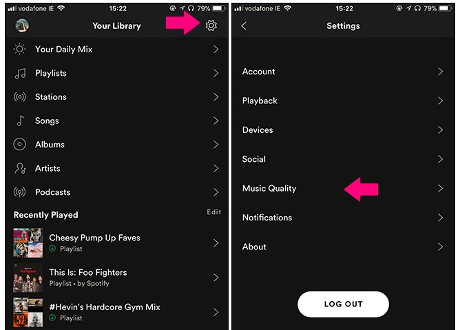 Select Music Quality Mobile