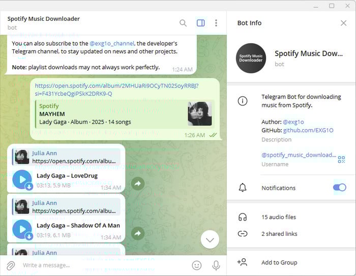 telegram Spotify Music Downloader