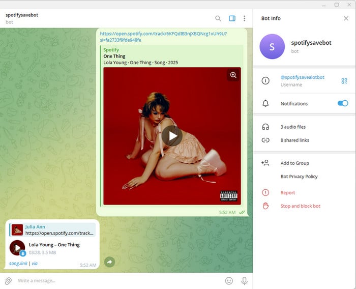 spotify save bot download spotify songs